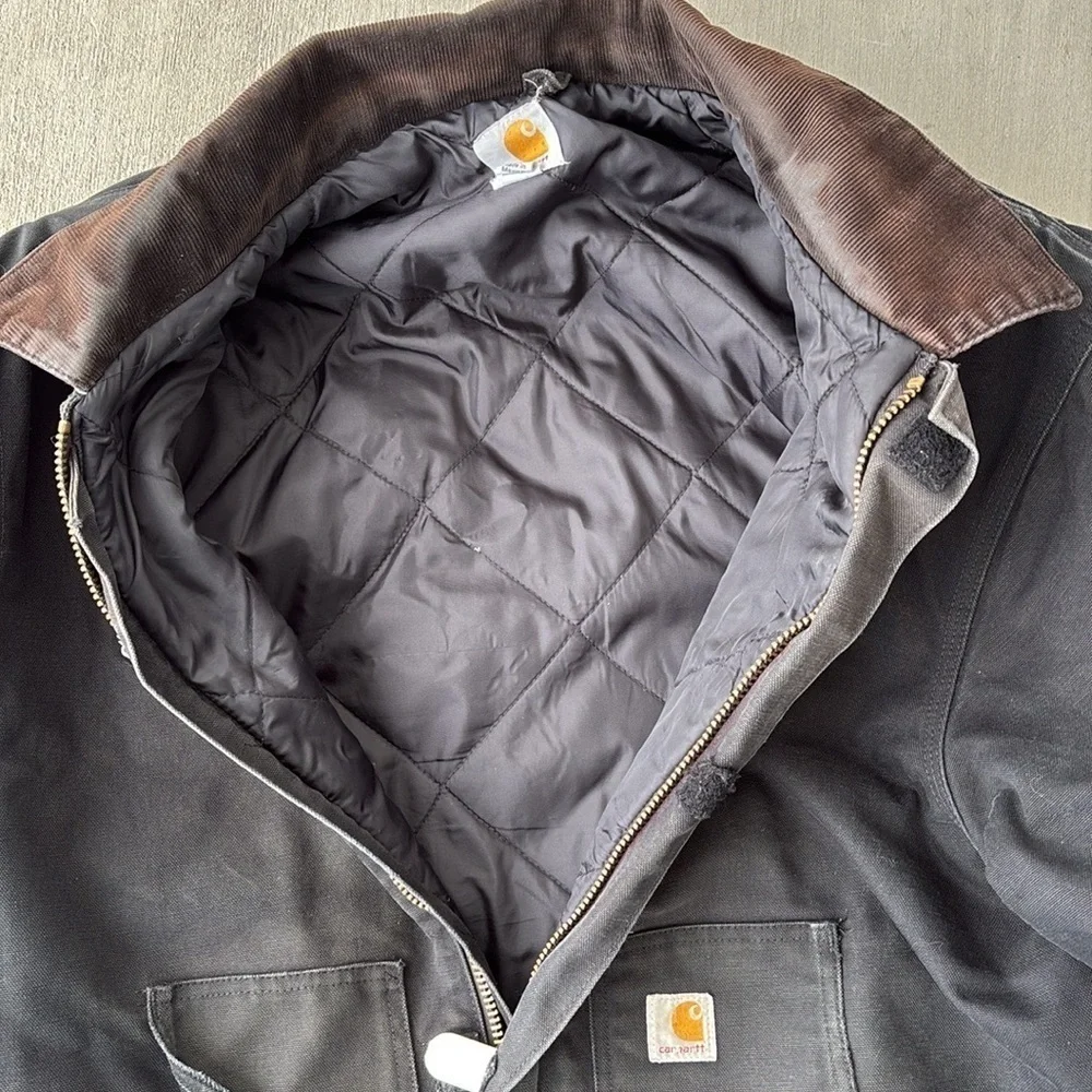 Carharrt J002 Black Duck Canvas Work Jacket 2XL Tall